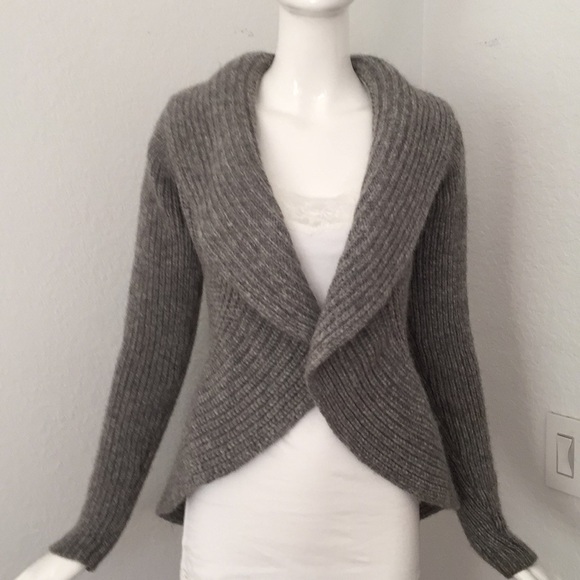 Duffy gray open front Sweater - Picture 3 of 8